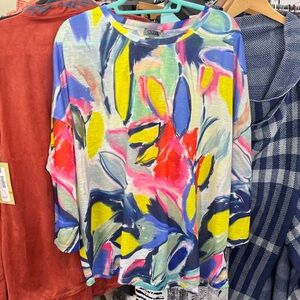 Vibrant Abstract Long Sleeve Top